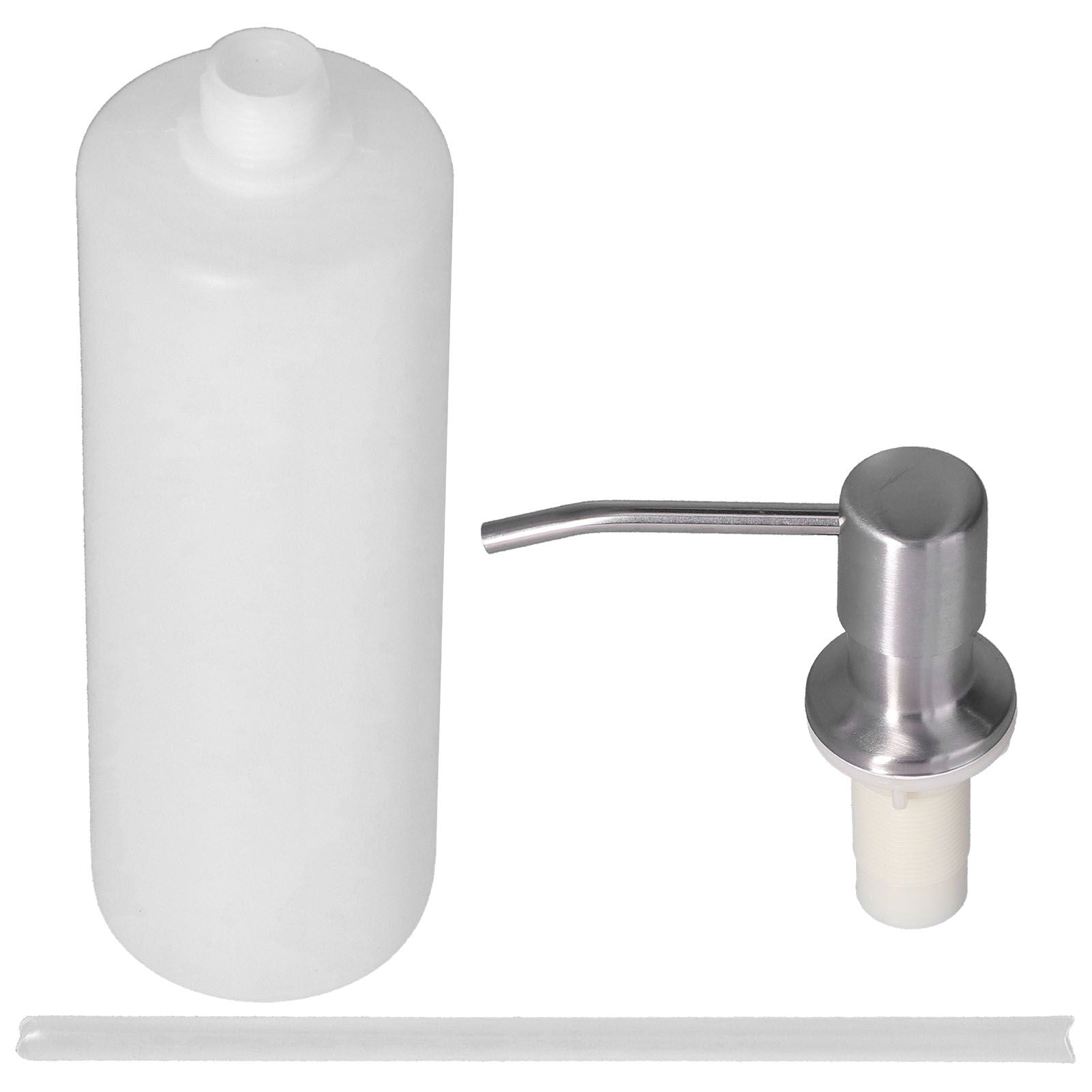Sink Soap Dispenser Stainless Steel Press Head 300ML Soap Lotion Container Kitchen Bathroom Accessory