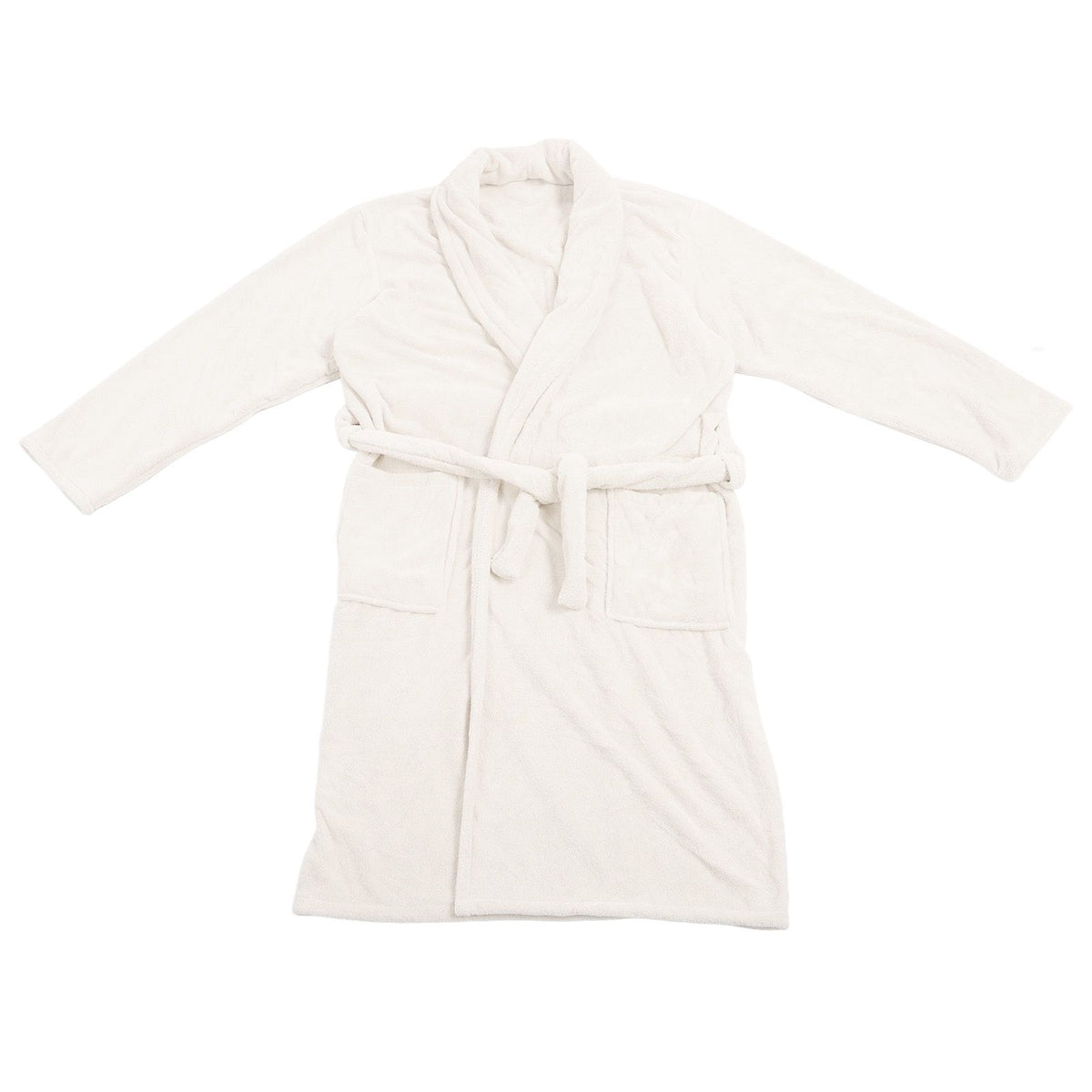 Bathrobe Coral Velvet Thicken Soft Water Absorbent Warm Belt Design Couple Bathrobe for Home Hotel Milky White