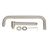 Shower Head Extension with Flange S Shape Shower Arm Wall Mount Rotatable Stainless Steel Shower Pipe for Bathroom Brushed