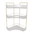 3 Tier Makeup Shelf Organizer Easy Access Aesthetic Corner Bathroom Countertop Organizer for Cosmetics Skincare Transparent