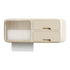 Drill Free Bathroom Tissue Storage Box Waterproof Bathroom Toilet Paper Holder Wall Mounted Toilet Paper Organizer Beige