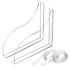 2 Pcs Bathtub Splashing Guard Acrylic Shower Tub Corner Water Blocking Plate for Bathroom Kitchen Sink