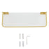 Floating Shelf Space Aluminum Acrylic Wall Mounted Decorative Storage Shelf for Kitchen Bathroom Living Room Bedroom Gold