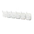 6PCS Acrylic Adhesive Hook Wall Mount Traceless Drilling Free Strong Bearing Capacity for Kitchen Bathroom White