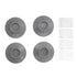 4Pcs Vacuum Suction Cup Design Washing Machine Feet Pad Non Slip Anti Vibration Noise Reduction Pad