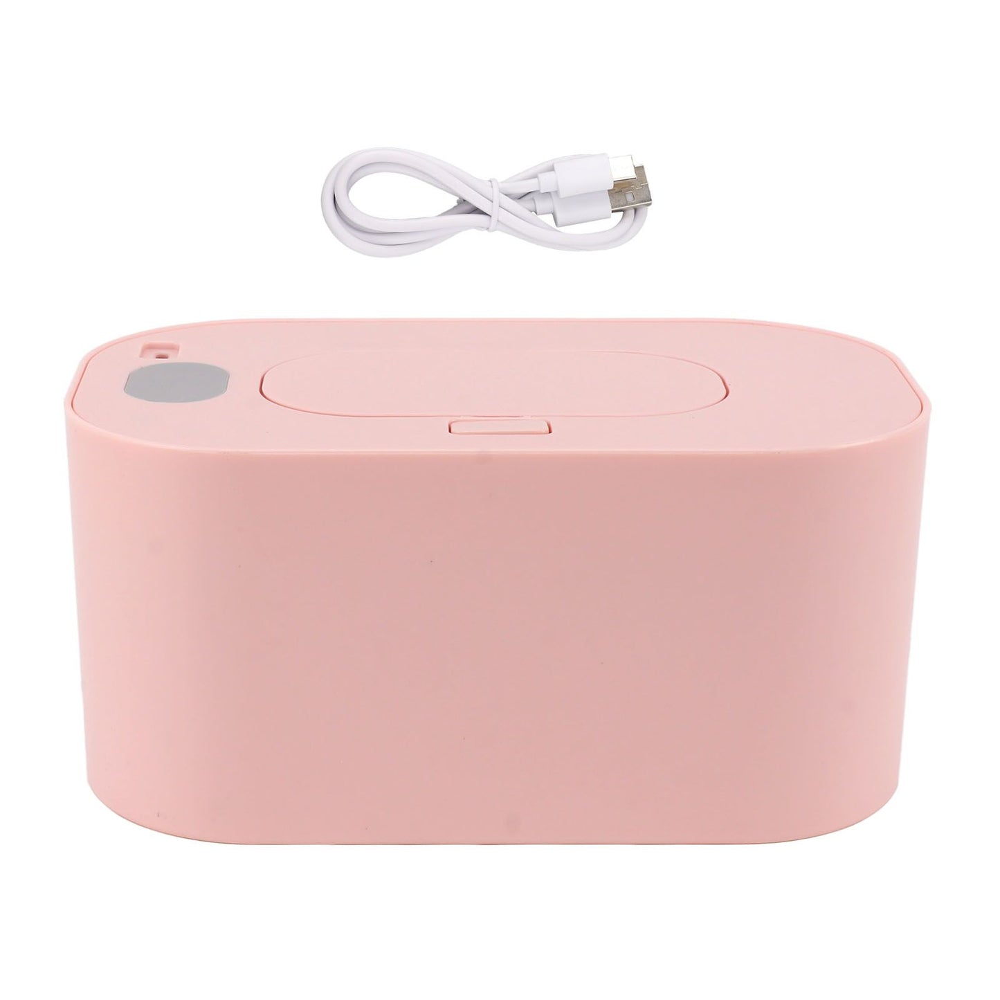 Wipe Warmer Wet Wipe Dispenser USB Powered Constant Temperature Large Capacity with Display Wipe Heater for Infants Pink