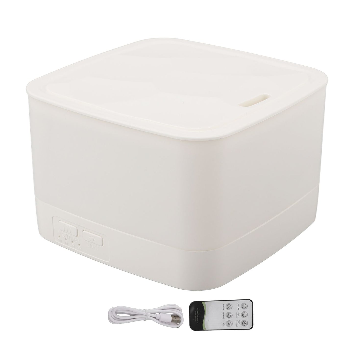 Aroma Diffuser Humidifier with Remote Control USB 5V 800mL RGB 7 Color Light Colorful Humidifier for Bedroom White