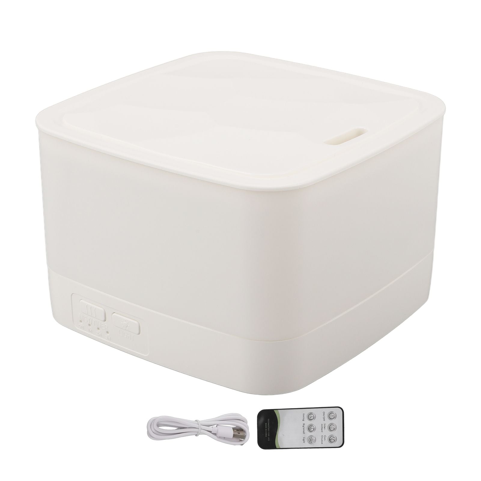 Aroma Diffuser Humidifier with Remote Control USB 5V 800mL RGB 7 Color Light Colorful Humidifier for Bedroom White