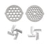Stainless Steel Meat Grinder Plate Discs Grinding Blades for Food Grinder Attachment 2 Sharp Blades 2 Cutting Plates