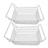 2pcs Freezer Baskets for Chest Freezer Household Wire Storage Basket Bins Organizer with High Low Handles for Kitchen Pantry Cabinet 50x24cm / 19.7x9.4in
