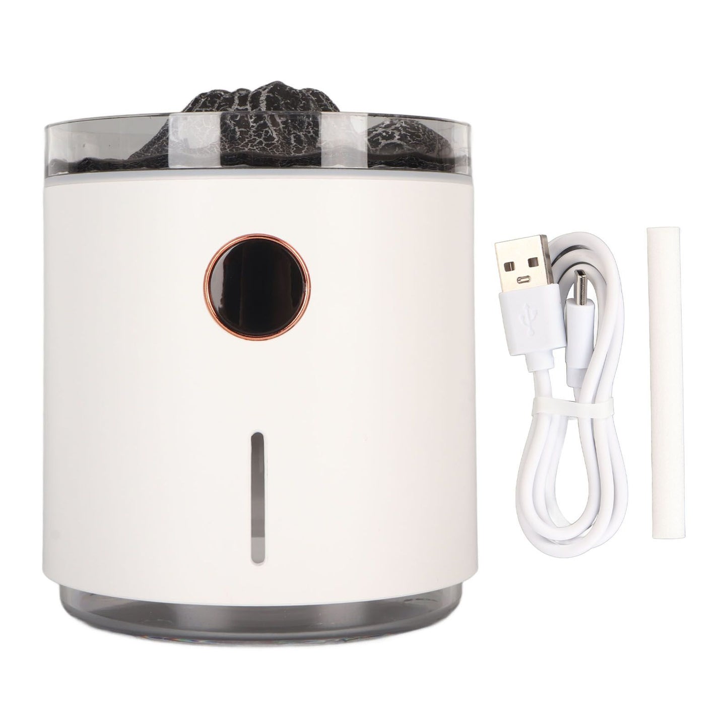 Aromatherapy Mist Diffuser Intelligent Multifunctional Timing Atomizing Flame Humidifier for Bedroom Living Room Black