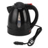 250W Portable Car Electric Kettle with Cigarette Lighter Road Trip 24V Truck Heated Water Tea Coffee Kettle Auto Shut Off 1000ml Black