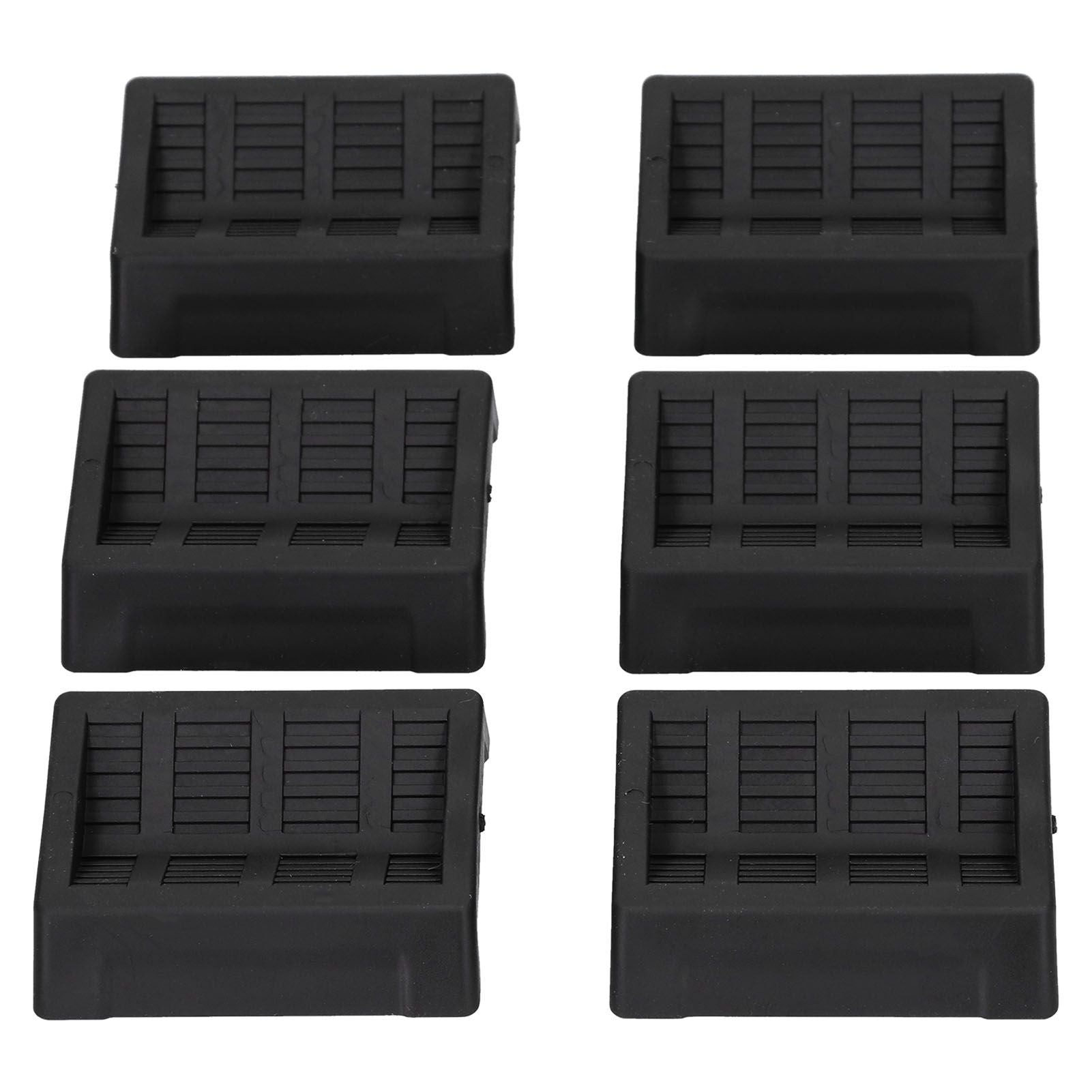 6PCS Furniture Cups Bed Stoppers Rubber Caster Cups Furniture Coasters for Bed Chair Cabinet Sofa Closet Black