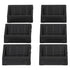 6PCS Furniture Cups Bed Stoppers Rubber Caster Cups Furniture Coasters for Bed Chair Cabinet Sofa Closet Black