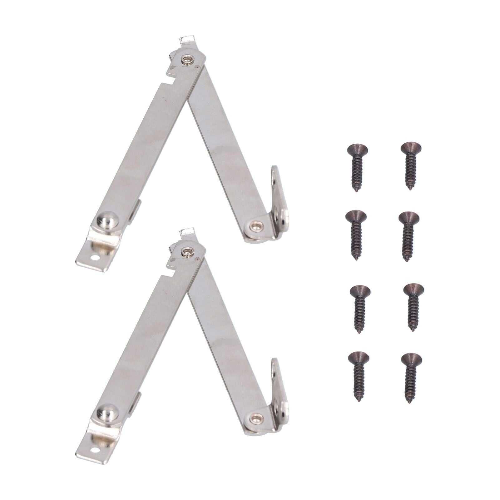 2 Set Folding Support Hinges Lid Lift Up Stay Hinge for Wooden Boxes Cabinet Cupboard Furniture Hardware
