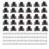 30 Set Stainless Steel Double Roller Catch Cabinet Latches Self Elastic Magnetic Damping Buffer