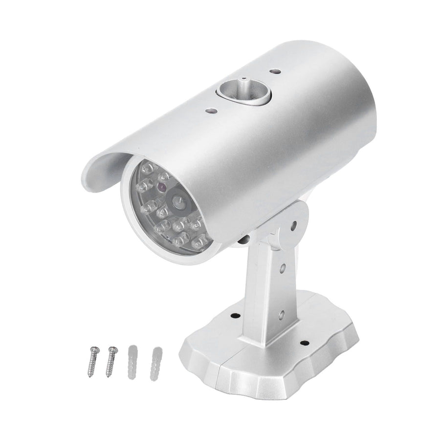 Simulation Camera Dummy Security Camera Monitor Fake Surveillance System with Flashing LED Light