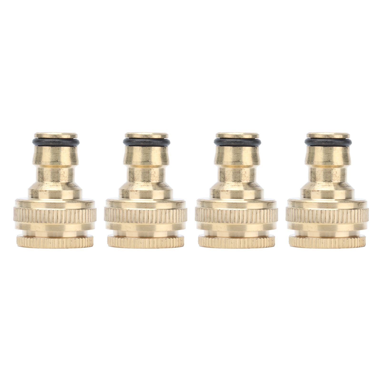 4PCS Faucet Joint 1/2in 3/4in Internal Thread Water Pipe Connector Brass Hose Adapter
