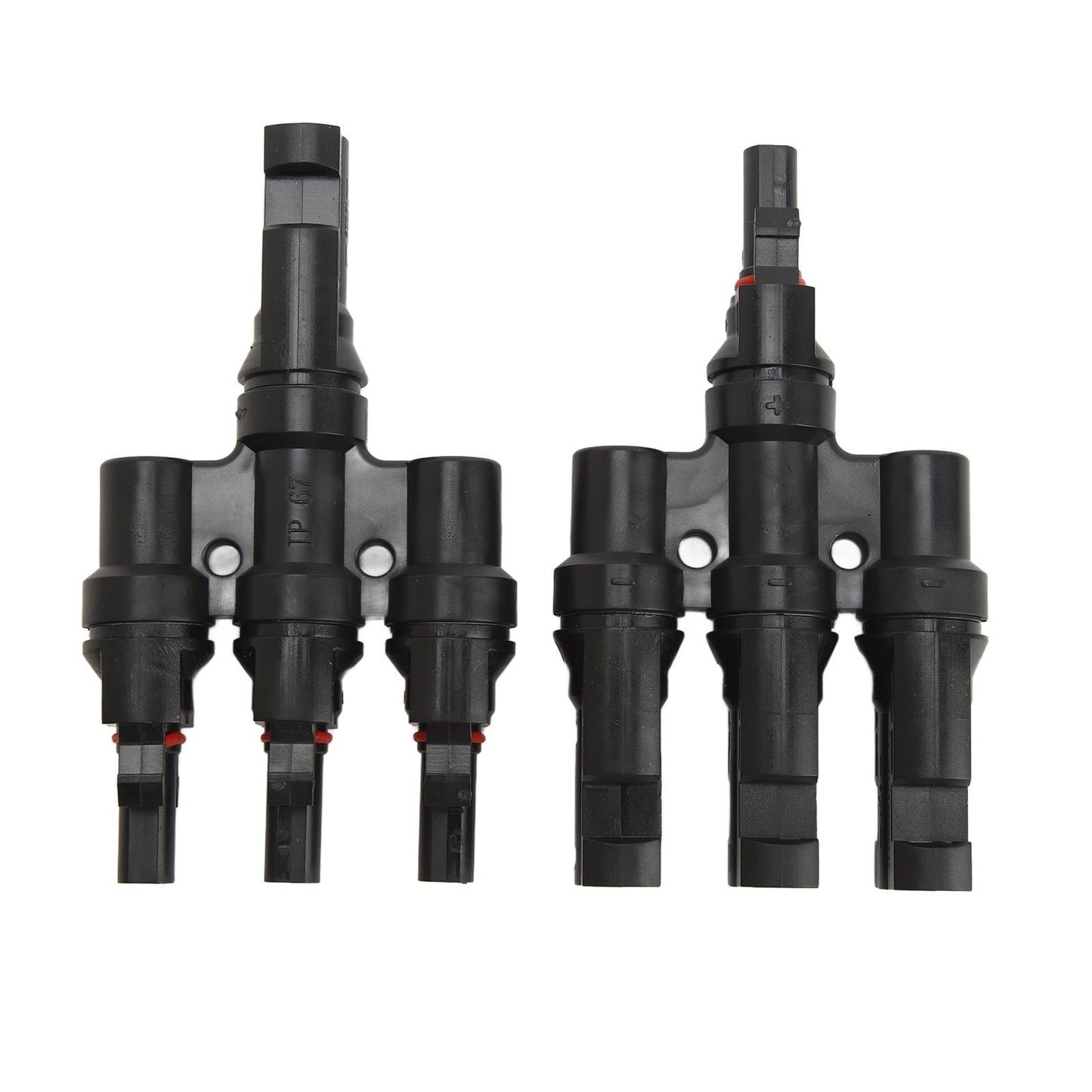 PV Solar Branch Connectors 1 to 3 Waterproof High Current Carrying Capacity Solar Panel T Branch Connector for Parallel Connection