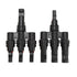 PV Solar Branch Connectors 1 to 3 Waterproof High Current Carrying Capacity Solar Panel T Branch Connector for Parallel Connection