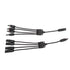 Solar Connectors 1 to 4 Y Branch Parallel Adapter Cable Wire Plug Tool Kit for Solar Panel