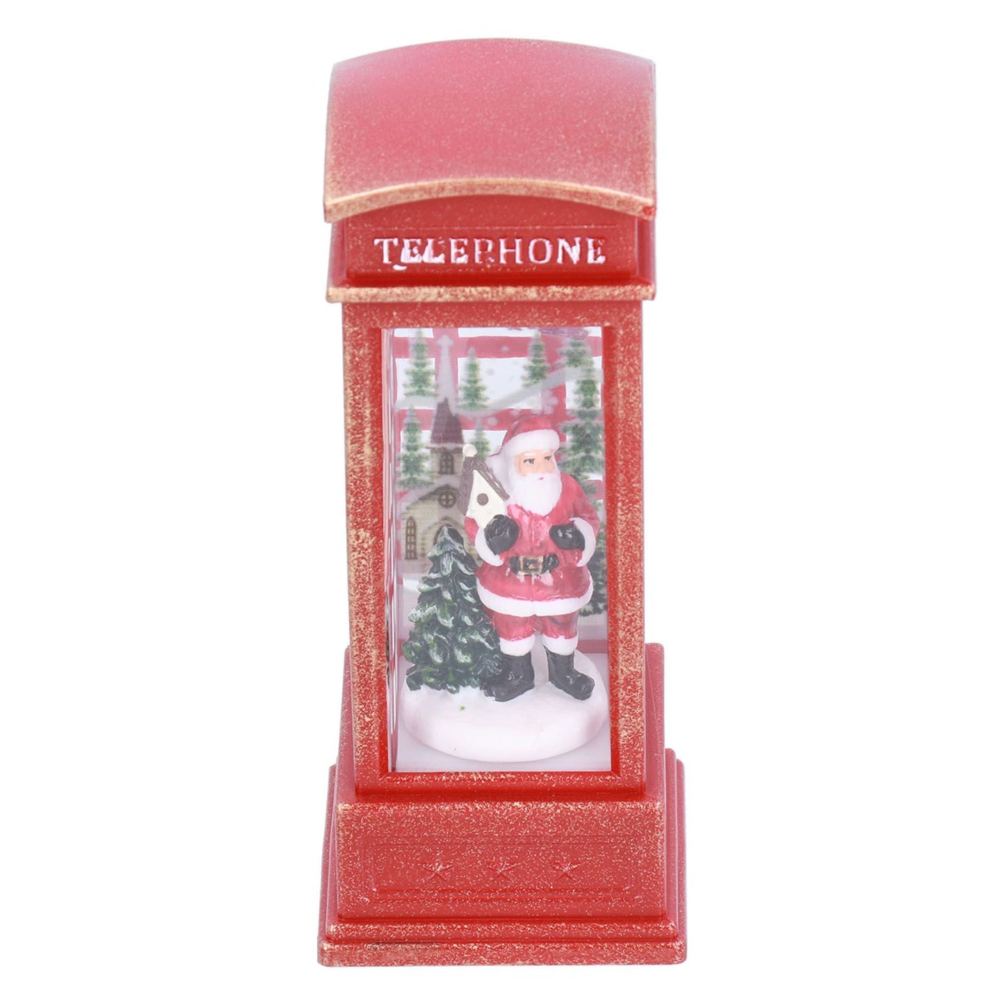 Christmas Decorations Telephone Booth Decoration Night Light Home Decoration Luminous Decoration GiftOld Man