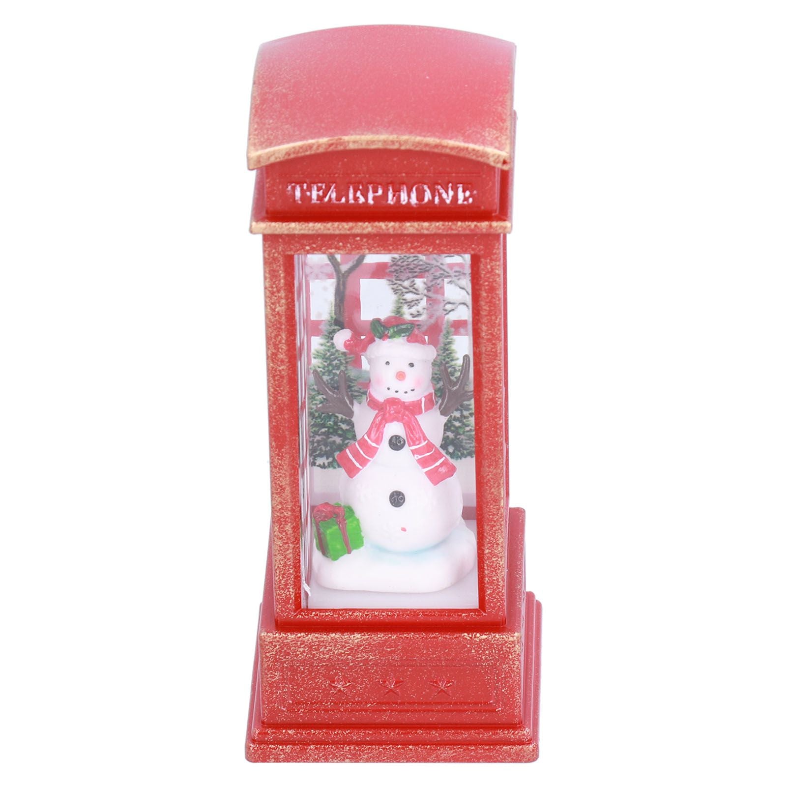 Christmas Decorations Telephone Booth Decoration Night Light Home Decoration Luminous Decoration GiftSnowman