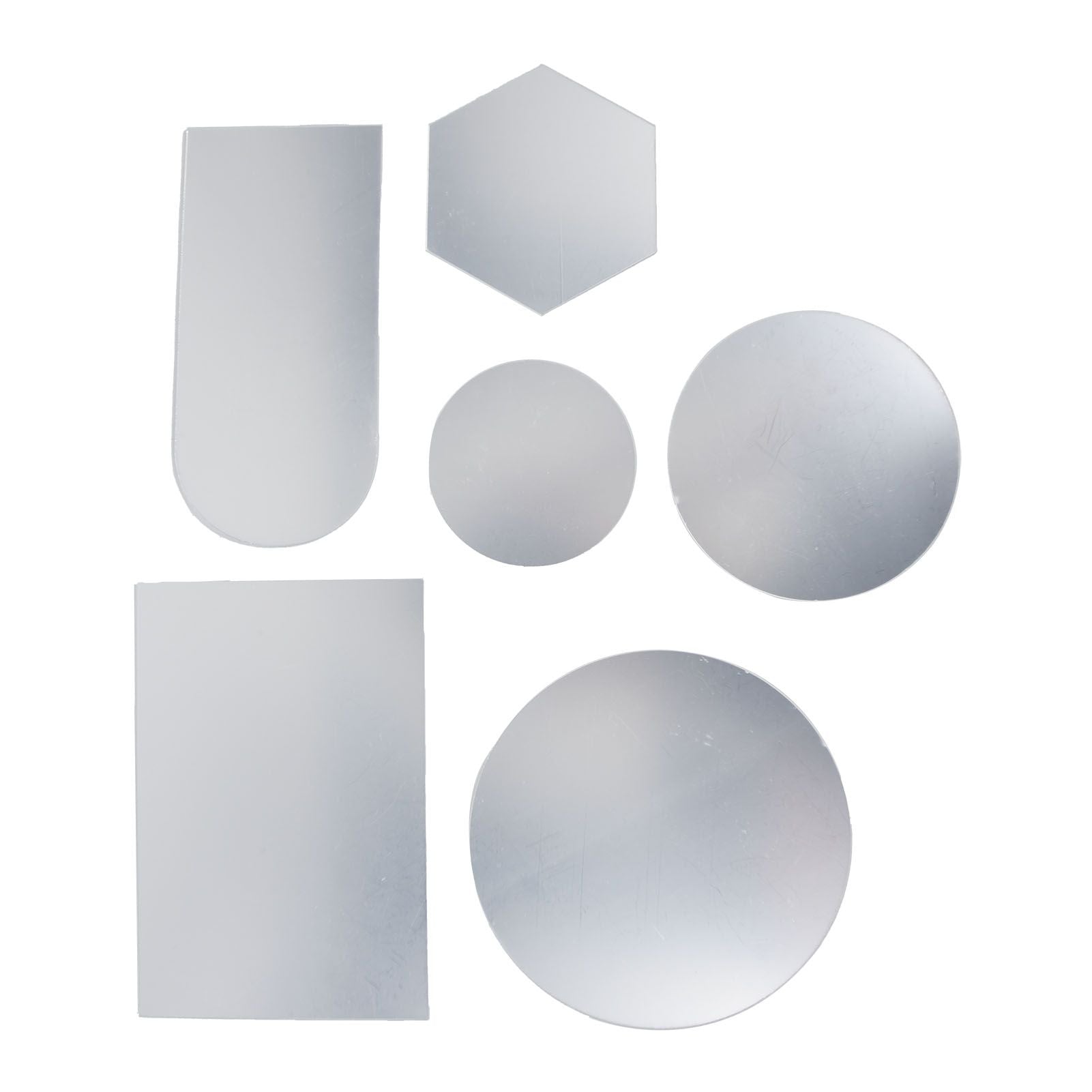 6Pcs Special Shape Mirror Wall Sticker Acrylic Decorative Background Wall Sticker for Home Office