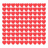 100Pcs Red Wooden HeartShaped Ornament SelfAdhesive DIY Hand Made Home Decoration