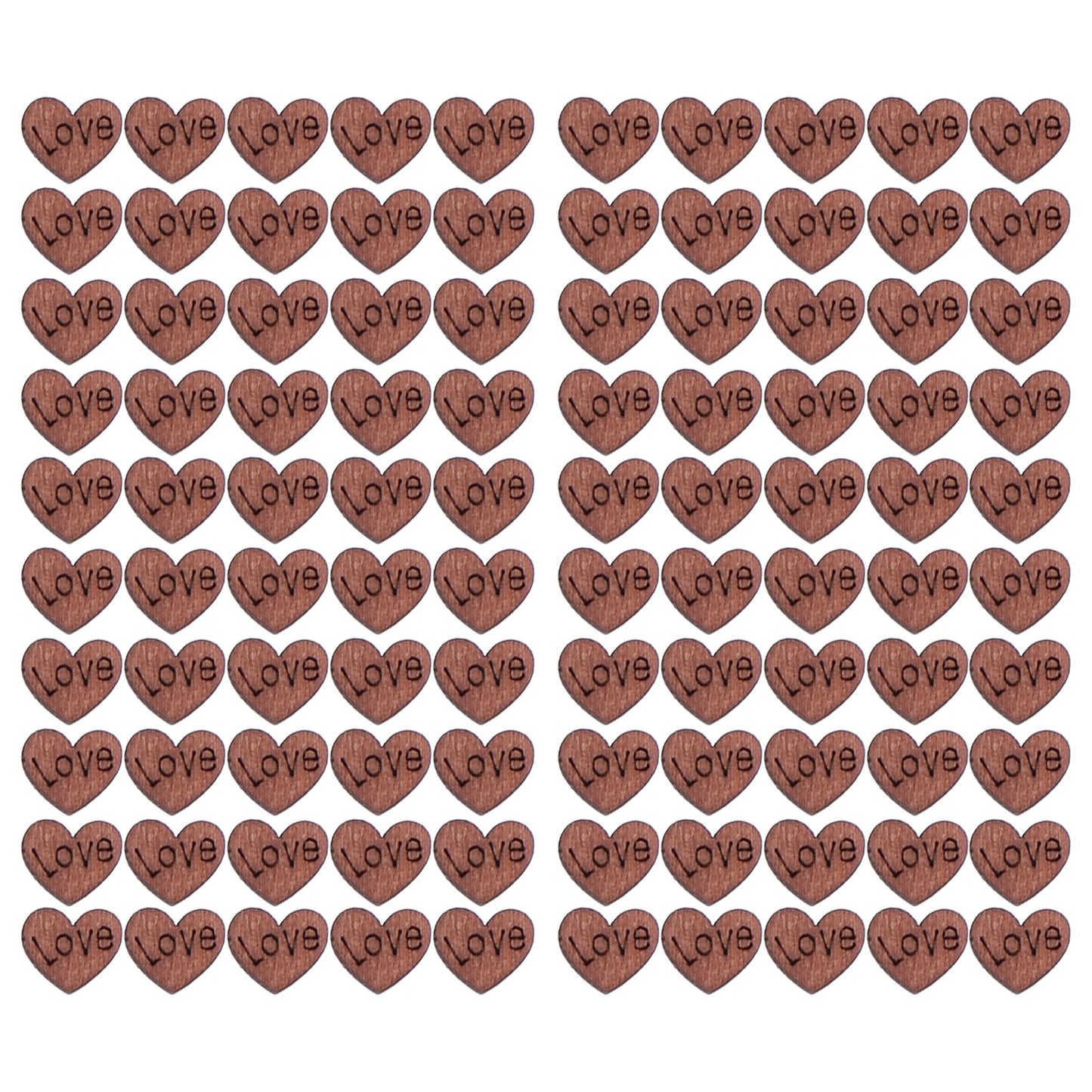 100Pcs/Bag Wooden Heart Decoration Innovative Hand Made DIY Handcraft for Home Weddings
