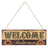 Wooden Door Hanging Plague with Pumpkin Sunflower Pattern for Indoor Outdoor Home DecorationJM00929