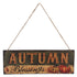 Wooden Door Hanging Plague with Pumpkin Sunflower Pattern for Indoor Outdoor Home DecorationJM00936