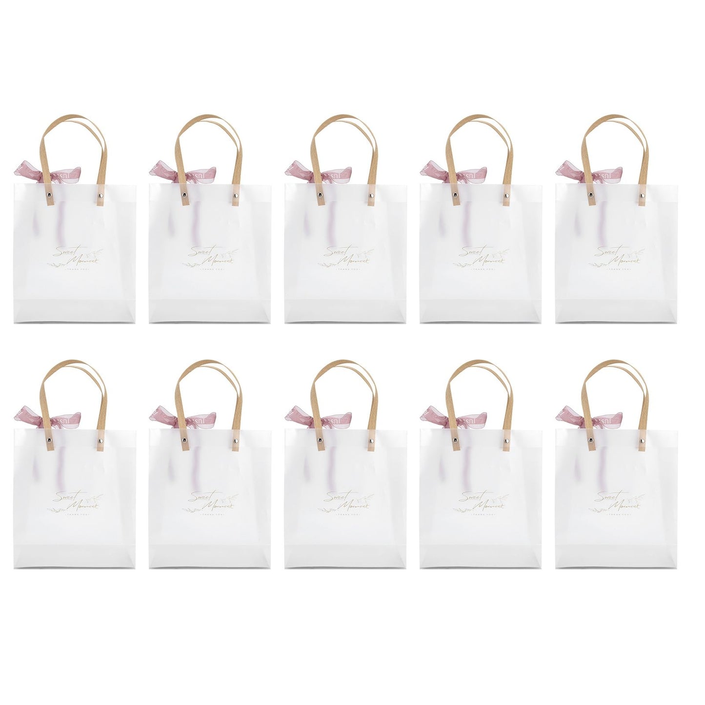 10Pcs Innovative Wedding Candy Box PVC Transparent Handbag for Birthday Party Christmas
