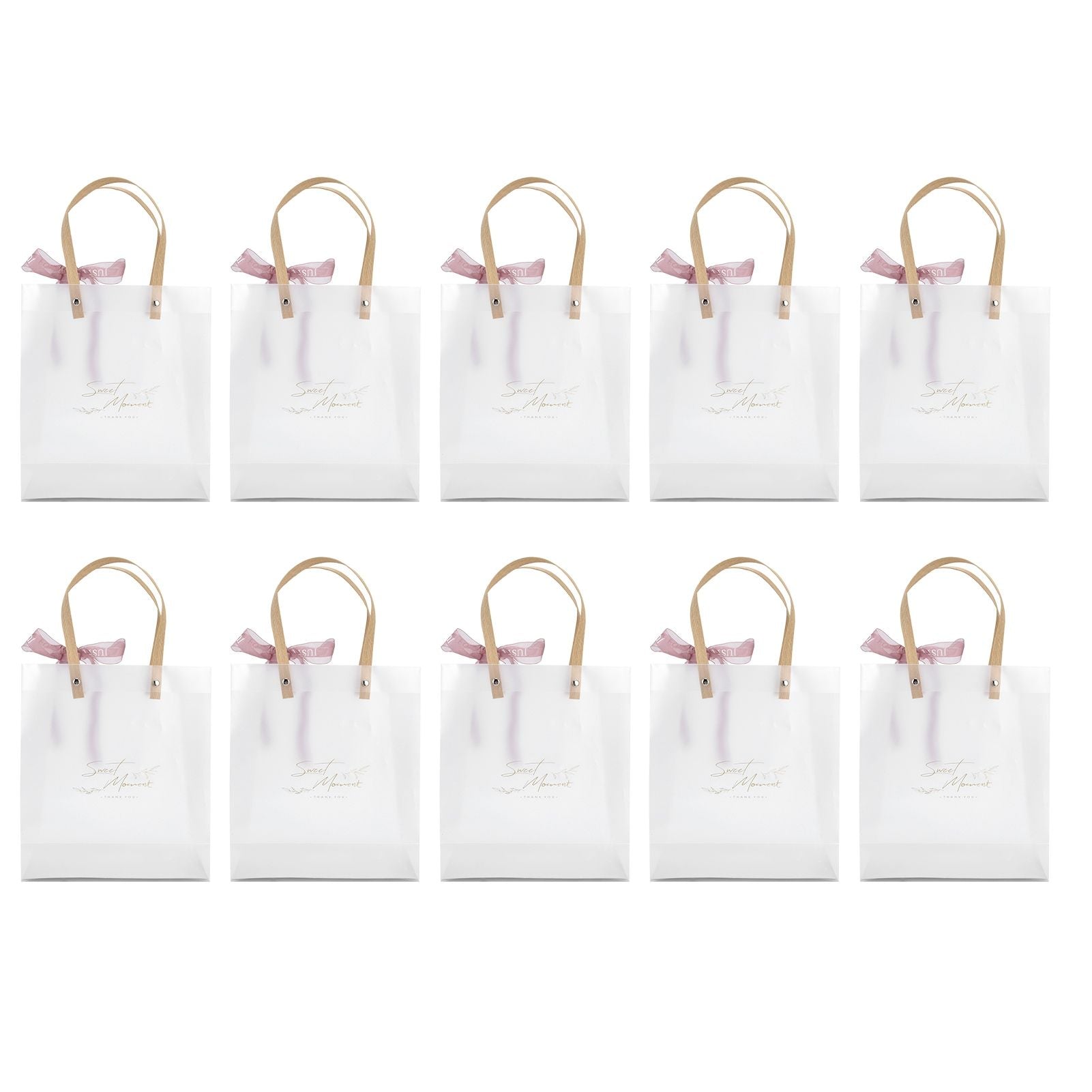 10Pcs Innovative Wedding Candy Box PVC Transparent Handbag for Birthday Party Christmas