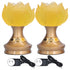 2 Set LED Buddhist Light Yellow Buddha Lamp Adjustable Buddhist Flower Light Buddhism SupplyAU Plug 100-240V