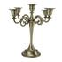 5 Arm Candlestick Holder Iron Retro Decorative Candle Holder Centerpiece for Home Church Cyan