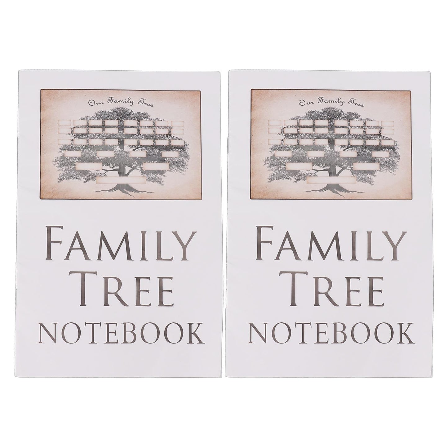 2Pcs Family Tree Notebook 16 Pages Double Sides Family History Record Book Workbook for Family Office Stationery