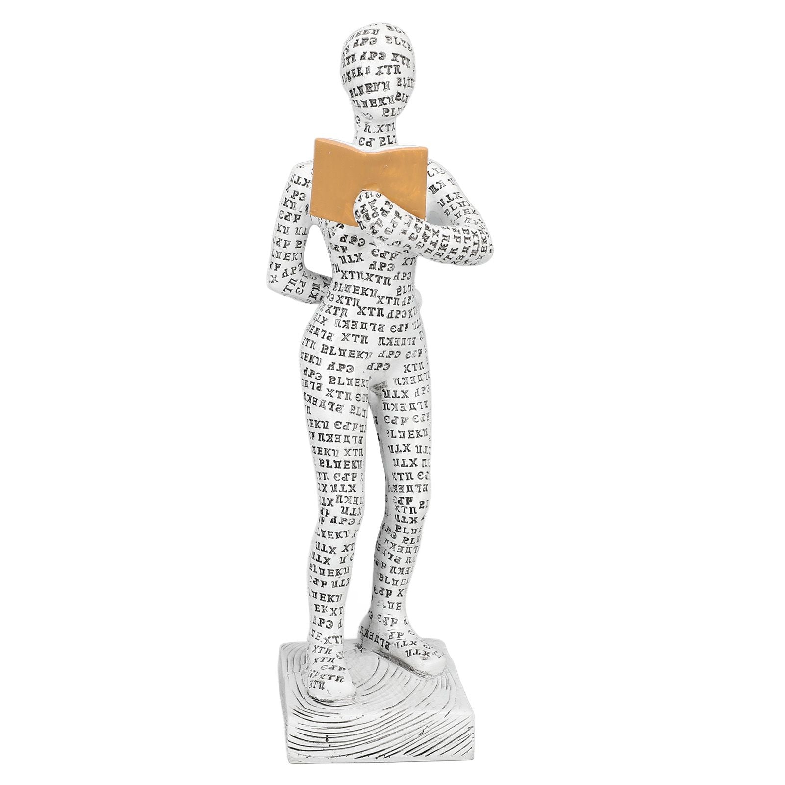 Women Thinker Statue Unique Resin Pulp Reading Women Figurine Decor for Home Office Library W310 12