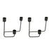 2 Pcs 3 Arm Candle Holder Black Simple Modern Candlestick Holder Decorative Candelabra for Wedding Party