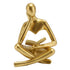 Thinker Reading Statue Resin Sitting Figure Abstract Art Ornament for Living Room Cabinet Decoration Gold