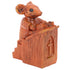 Church Mouse Statue Easy To Clean Brown Resin Church Mouse Resin Sculpture for Home