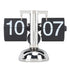 Flip Clock Large Number Battery Powered 304 Stainless Steel Tabletop Retro Flip Clock for Home Office 24 Hours Black Page