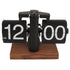 Digital Flip Down Clock Retro Automatic Turning Battery Operated Mechanical Clock for Home Room Office Decoration Black