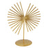 Abstract Ornament Light Luxury Metal Geometric Lines Sculpture Decoration with Base for Home Livingroom Office