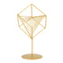 Gold Geometric Table Decor Creative 3D Iron Geometric Sculpture Compact Art Ornament Decor for Living Room Study Office
