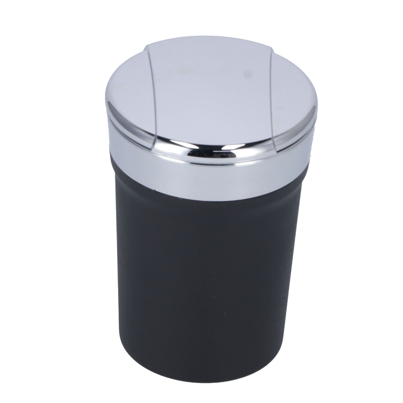 Car Ashtray ABS Portable Cylinder Shape Ash Tray with Blue LED Light for Travel Office
