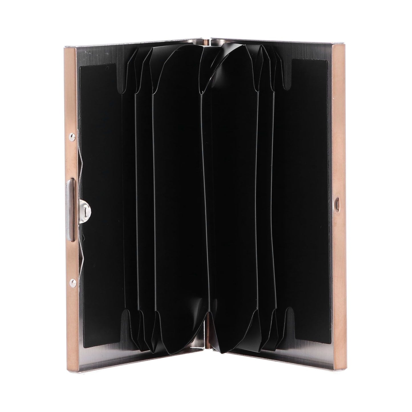 Credit Card Holder Protector Stainless Steel Credit Card Wallet Business Card Case for Men and WomenRose Gold