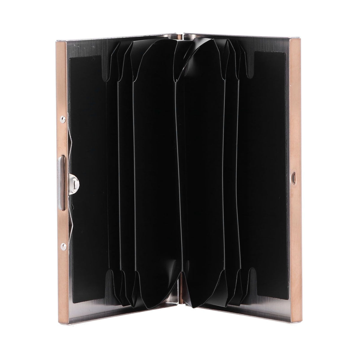 Credit Card Holder Protector Stainless Steel Credit Card Wallet Business Card Case for Men and WomenRose Gold
