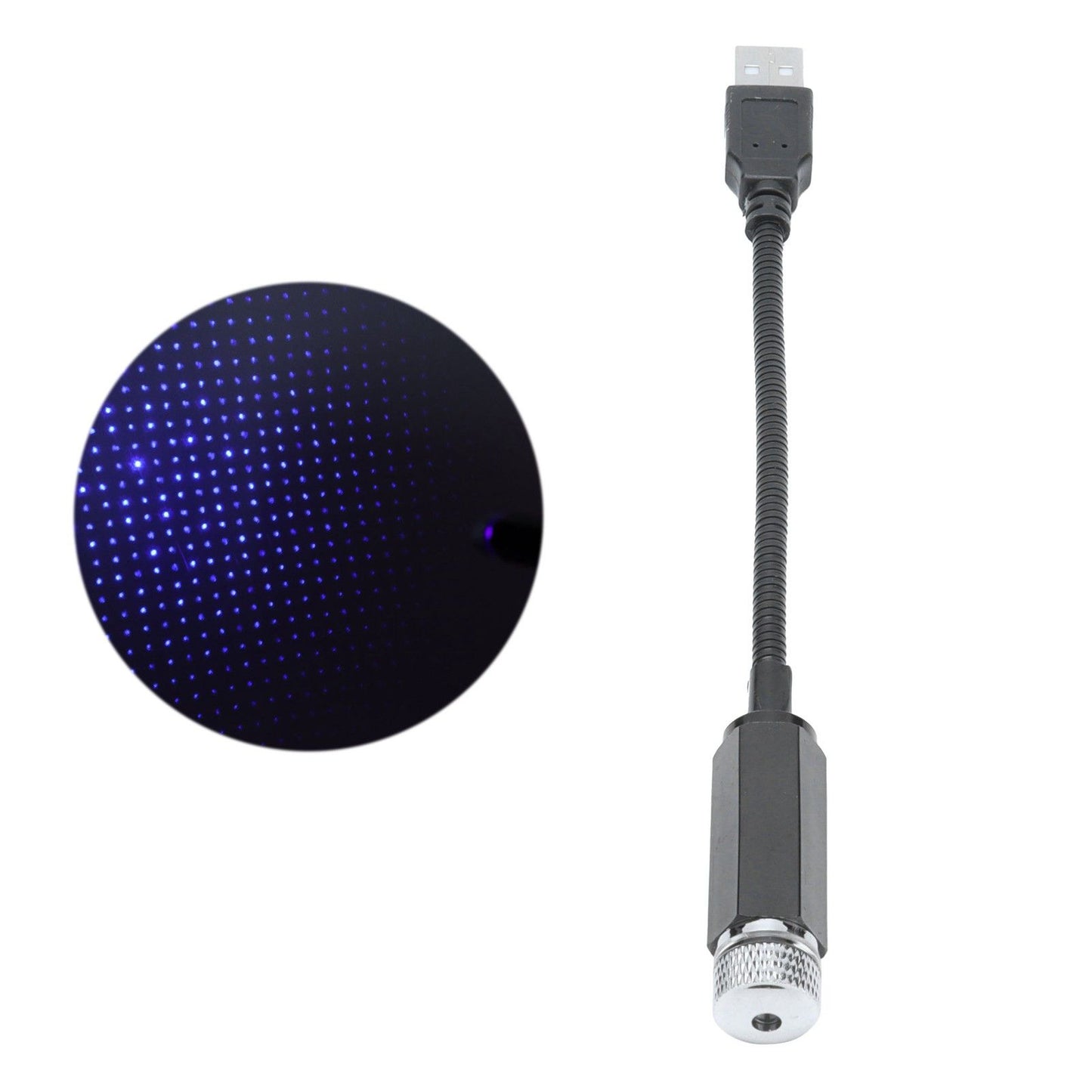 LED Roof Star Light Portable Romantic Car Sky Light USB Charging for Indoor OutdoorPurplish Blue