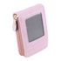 Credit Card Bag with Zipper Fashionable Mini Portable Antimagnetic ID Cards Holder Wallet PurseLight Purple